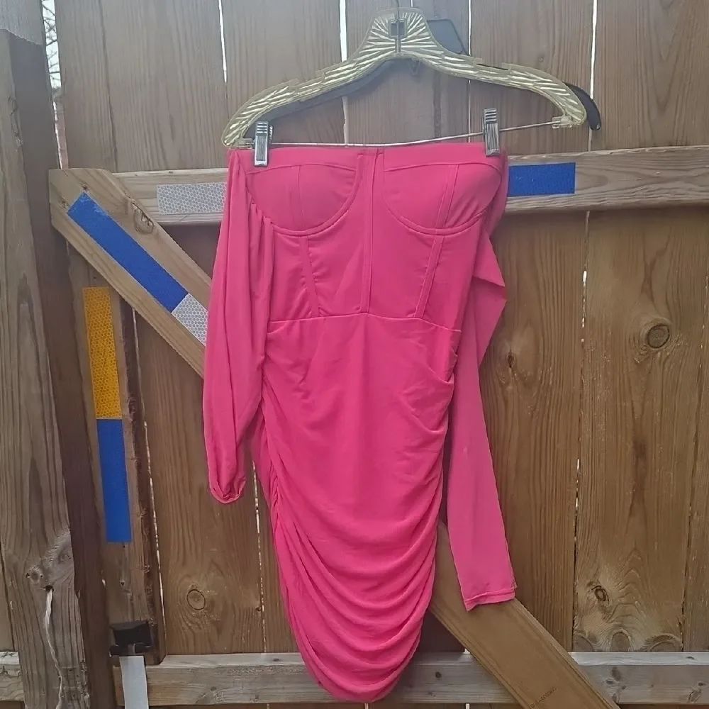 Elegant Pink Off-Shoulder Dress